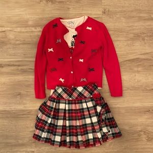 Girls Hartstrings Holiday Outfit. Size 6 EUC Included skirt, LS shirt, sweater